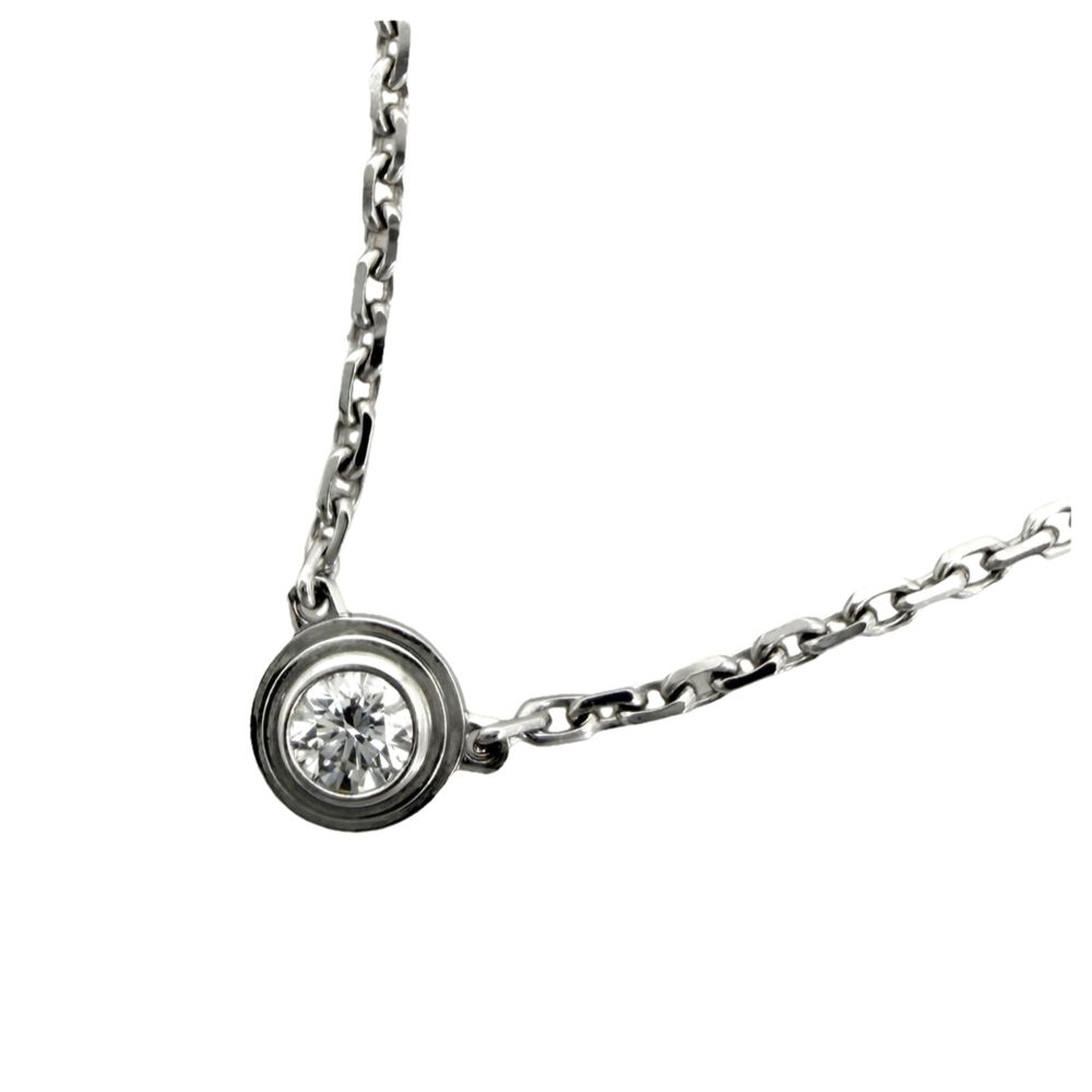 CARTIER 18k Silver Diamond Necklace